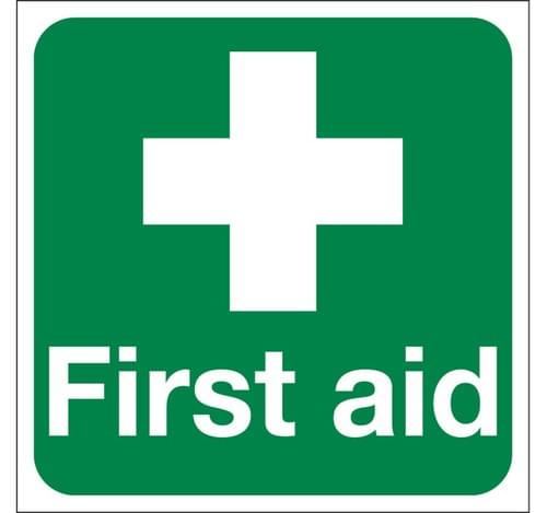 First Aid Vinyl Sign - 15X15CM